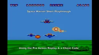 Space Harrier Short Playthrough using the Pro Action Replay & a Cheat Code :D #MasterSystem #Sega