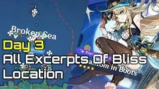 All Excerpts Of Bliss Locations Day 3 | Broken Sea | Genshin Impact | Summer Event