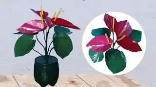 How to make Anthurium Plant from plastic bottles | best out of waste