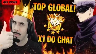 TOP GLOBAL VOLTOU - X1 CONTRA O CHAT AO VIVO #freefire