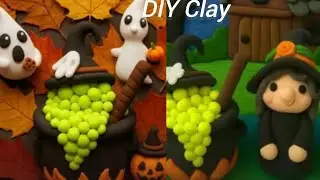 DIY Clay Halloween 🎃 Ghost 👻/How to make with polymer clay