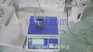 80 grams Black Tooth Powder Experimental Video of Model VTOPS-P2 Auger Filler