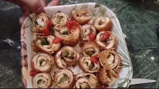 Crispy chicken roll recipeCrispy chicken roll recipe #fullvideo #cooking #food #vlogs 