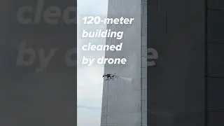 120m building cleaned by drone 🏢🚿 Safer high-rise maintenance in minutes using DJI drone tech