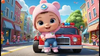 Police and Fire Truck Team | Fun Emergency Vehicles Nursery Rhyme for Kids | Baby Learning Song