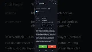 New Coin (Crypto) RBX Token (RBX) has been listed On BitMart