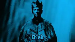 The Look Emote With Lyrics, But There's King Dave Gahan In The Blue Background In Mist