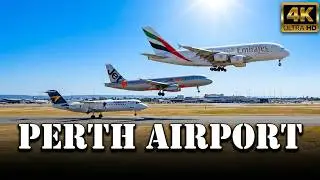 Perth Airport ✈ Spotting 4k