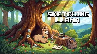 Forest Chill Lofi &bull; Sketching, Tea, and a Peaceful Llama