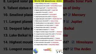 World GK 2026 🌍 | Important General Knowledge Questions & Answers