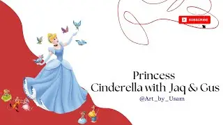 How to Color Disney Princess Cinderella with Jaq & Gus 🐭🎨✨