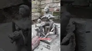 Maa durga idol making time/durga puja 2024/joy maa durga #durgapuja2024#kumurtuli #durgaidol #shorts