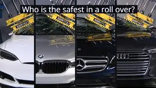 Tesla v BMW v Mercedes v Audi - roof strength test - how safe will they be in a roll over? (IIHS)