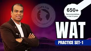 WAT PRACTICE SET-1 II THEMATIC APPERCEPTION TEST IN SSB II PSYCHOLOGICAL TEST IN SSB II GAPS SSB
