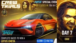 Unlocking the Lotus Emeya! | Crew Trials Event | Need for Speed No Limits | Day 7 EDGE