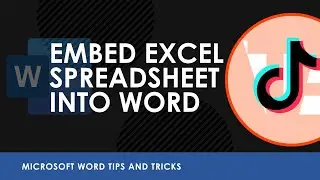 Как встроить электронную таблицу Excel в документ Microsoft Word #shorts
