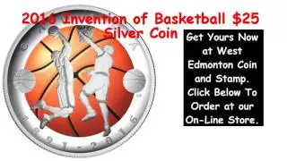 2016 Invention of Basketball $25 Silver Coin
