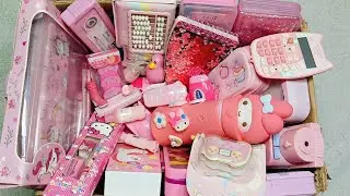 Big pink colour stationery collection- geometry box, eraser, Unicorn stationery, Jumbo pencil box