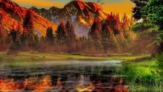 Free Motion Graphics Background Video Loop | Orange Mountains Download Free Background