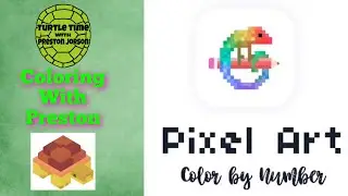 Coloring With Preston: Pixel Art 3D Turtle