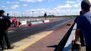 Mike Boudreau makes a pass in his Turbo Mustang.