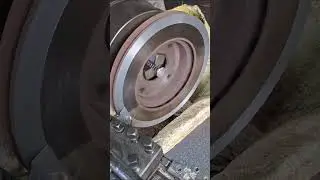 Brake disk facing on lathe machine #lathe #break #facing