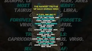 The Rawest Truth About Every Zodiac Sign ☢️ | What No One Tells About Each ZodiacSign #horoscope