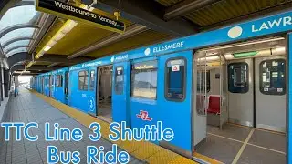 Toronto TTC Line 3 Shuttle Bus Ride Due to Mechanical Problem 11/21/2022