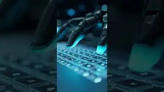 AI Holographic Keyboard Tapping ASMR ✨ Satisfying Clicks & Glowing Keys
