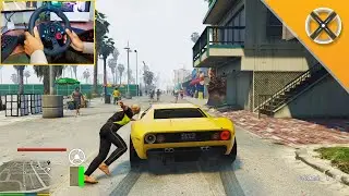 Exploring Beach In GTA V Using Logitech G29 - XGAMELAB