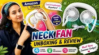 Обзор шейного вентилятора | Выбор Amazon | Для спорта и кухни: портативный подвесной шейный вентилятор Antson
