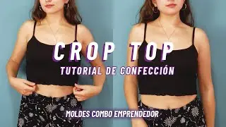 Confección crop top de pijama ✨ Moldes combo emprendedor