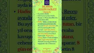 İSLAM'DA 12 AYIN FAZİLETİ (RECEP AYI) 🌿🌼🌟❤️ #recepayı #&uuml;&ccedil;aylar #haramaylar