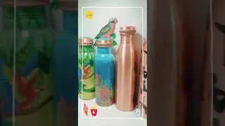 These painted copper bottle is a perfect blend of traditional and modern design.