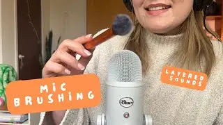 ASMR Face Brushing & Mic Brushing | Layered Sound | Whispered Personal Attention 🧡