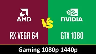 AMD Radeon RX Vega 64 vs nVidia GeForce GTX 1080 - Gaming 1080P 1440P (Ryzen 9 3950X)