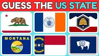 Только 1% может угадать все флаги штатов США! | Викторина по флагам