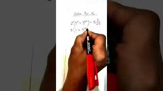 Maths Solution ✨| Solve for x | Maths Video | FZK_ACADEMY | #maths 