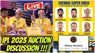 IPL 2023 AUCTION PLAYERS LIST & CSK TARGETS || 100K SPECIAL LIVE !