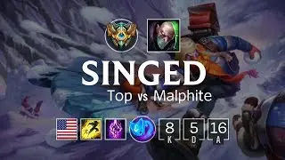Singed Top vs Malphite - NA Challenger Patch 8.1