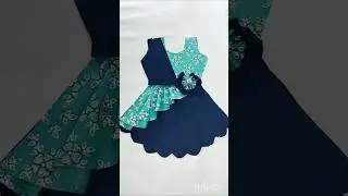 Stylish baby girls dress👗unique frock design #shorts #babyfashion #design #frock #stitching #video