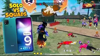 (Redmi 9 Active) ⚡Solo Vs Squad Gameplay 💪With MAG7 + AK47 👑 Best 📲 Mobile Gameplay  Free Fire Max 🎯