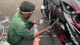How to Install leg guard on Gixxer and r15#Motovlog#Motoblog#Motolover#Bikelover#Bike#Bike problem