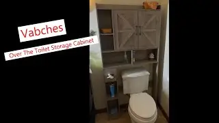 Space-Saving Over-The-Toilet Storage Cabinet: Elegant Bathroom Solution #HomeDecor#bathroomdesign