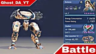 Stalker 😈 disc launcher 12/12 💥||&bull;&deg; Normal battle \\ Mech arena