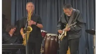 Ernie Salas on sax performing “Duffy’s Blues” with Lawrence Perez,  of The Premiers.