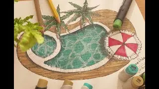 Swimming Pool Drawing And Rendering