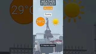 Quick forecast Accra: Sunny, UV 9, rain 0 mm
