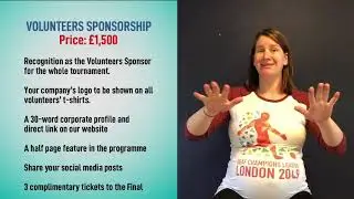 Volunteers Sponsor Package - European Deaf Champions League - London 2019
