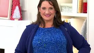 Susan Graver Printed & Solid Liquid Knit A-Line Top Set on QVC